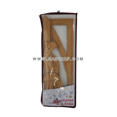 REGLE PEROQUET BOIS 7PCS