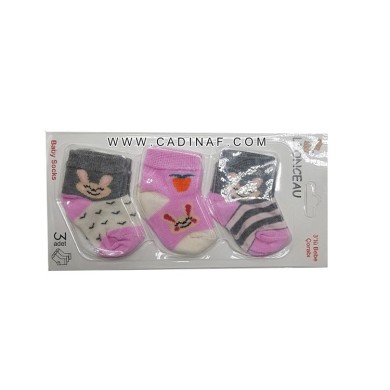 CHAUSSETTE BEBE 3PC